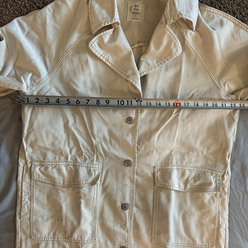 Free People We The Free Khaki Perry Military Duster Midi Trench Coat NWOT- S - Picture 12 of 14